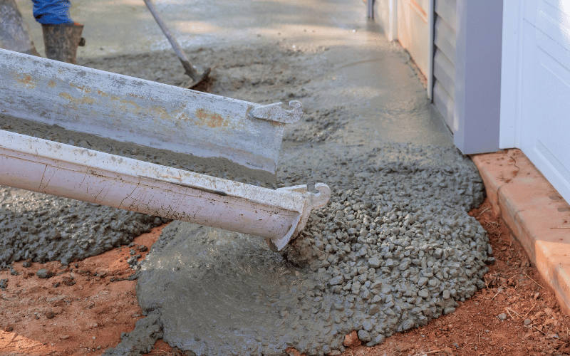 mix pour concrete for foundation